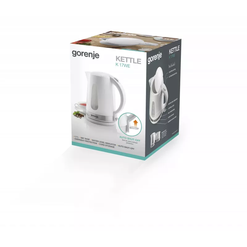 Gorenje K17WE kanvica 1,7 L 2200 W biela