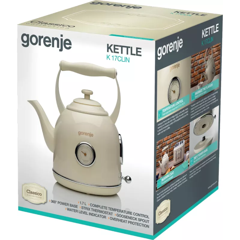 Gorenje K17CLIN elektrická kanvica 1,7 l 2000 W krémová