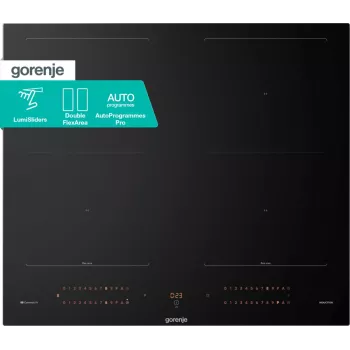 Gorenje indukčná varná doska GI6443BSCWF, čierna, vstavaná, 60 cm, zónová indukčná varná doska, sklokeramika, 4 zóny