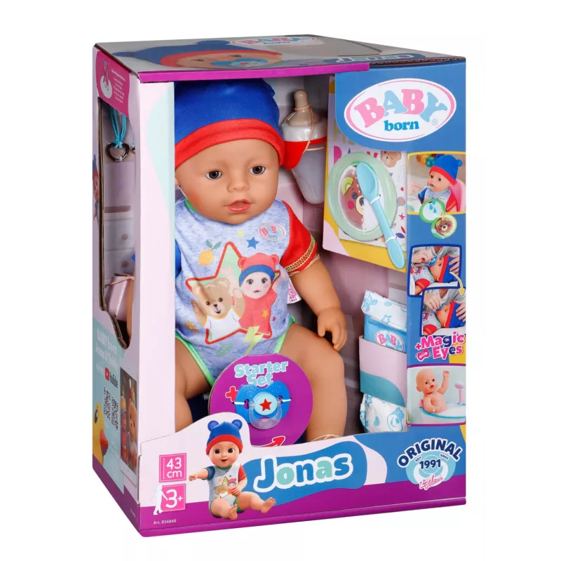BABY born Jonas 43cm, bábika, mužské, 3 roky, chlapec/dievča, 430 mm, viacfarebná