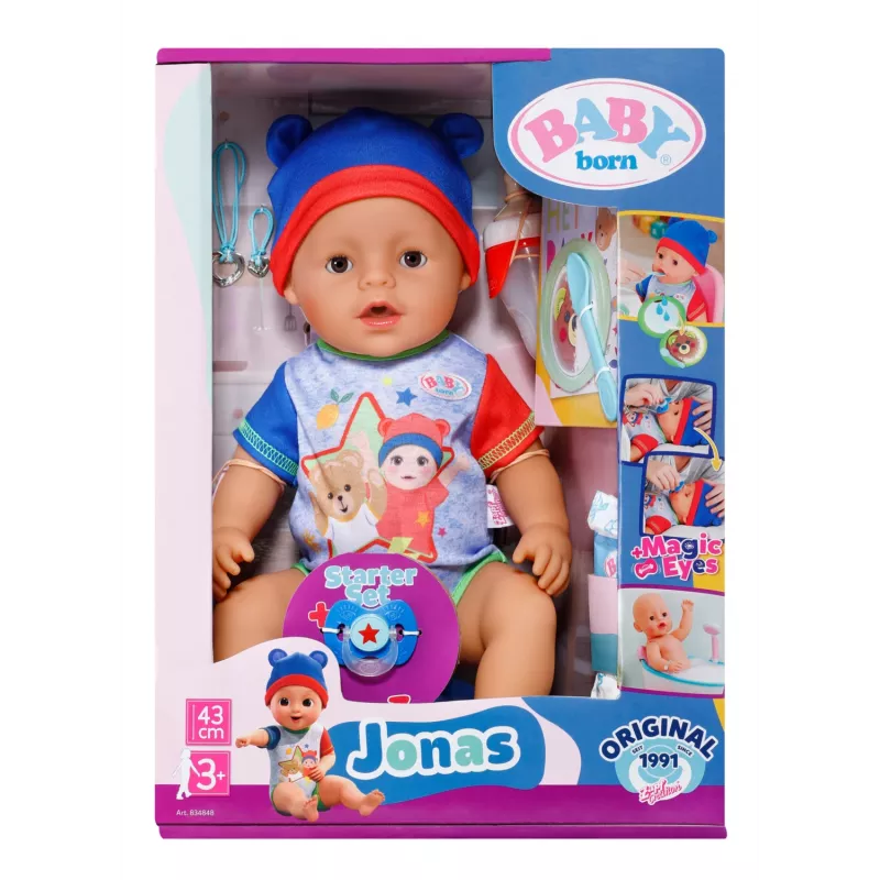 BABY born Jonas 43cm, bábika, mužské, 3 roky, chlapec/dievča, 430 mm, viacfarebná