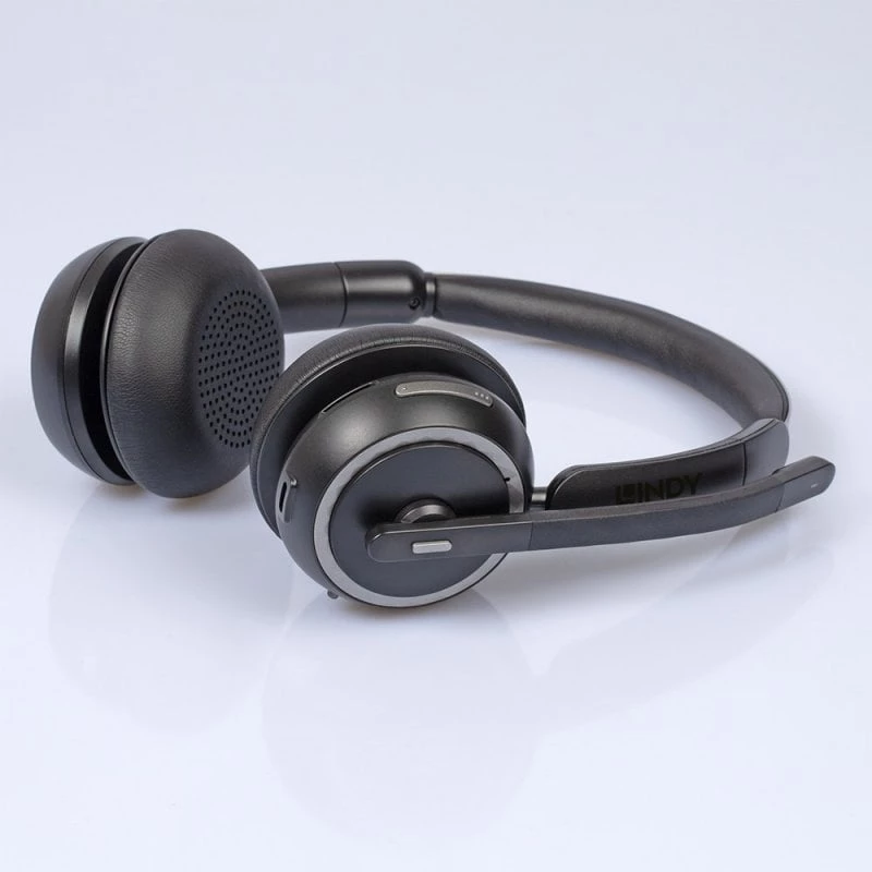 Lindy L118 bezdrôtový headset s potlačením hluku a nabíjacia stanica