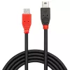 Lindy 0,5m OTG kábel USB 2.0 Type Micro-B na Mini-B, 0,5 m, Mini-USB B, Micro-USB B, USB 2.0, 0,48 Gbit/s, čierny, červený