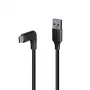 Lindy 1,5 m kábel USB 3.2 Type-A na C, 90° zahnutý, 10 Gbit/s