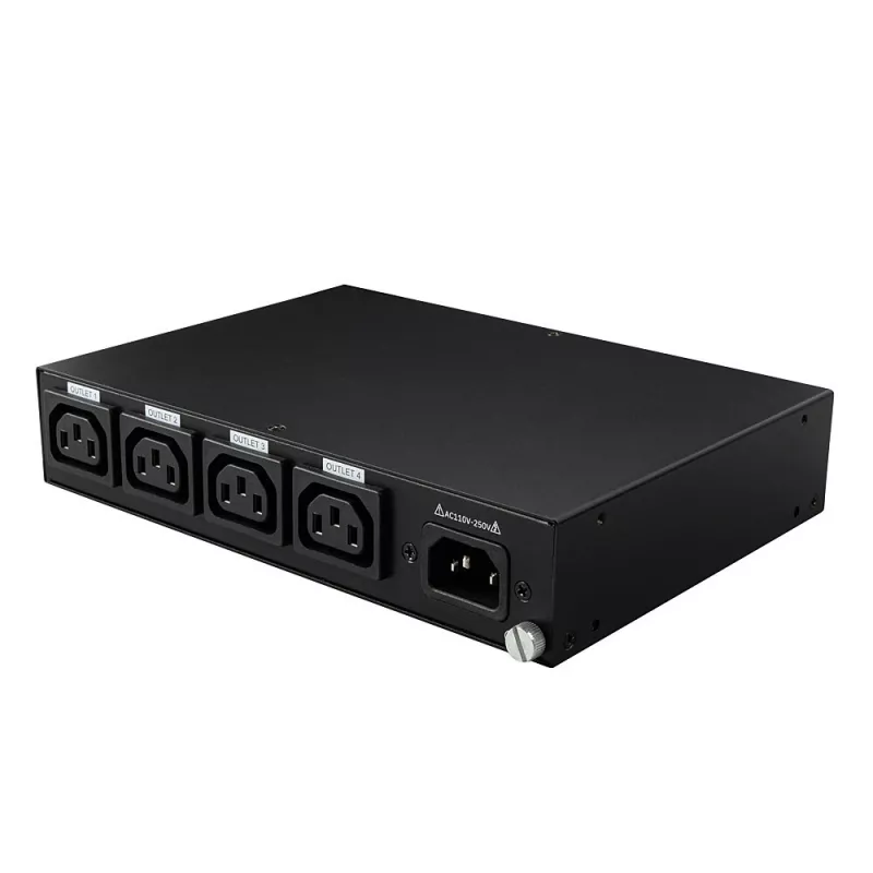 Lindy 32622 jednotka rozvodu napájania (PDU) 4 AC výstupy 1U čierna