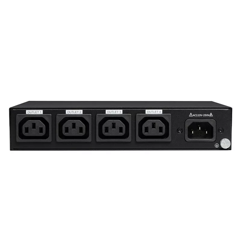 Lindy 32622 jednotka rozvodu napájania (PDU) 4 AC výstupy 1U čierna