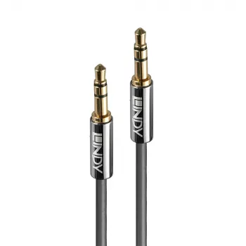 Lindy 5m 3,5mm audio kábel, Cromo Line, 3,5mm, konektor samec, 3,5mm, konektor samec, 5 m, antracitový
