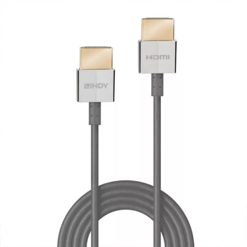 Lindy Ultra High Speed HDMI tenký kábel 1m, 1 m, HDMI typ A (štandard), HDMI typ A (štandard), 48 Gbit/s, biela