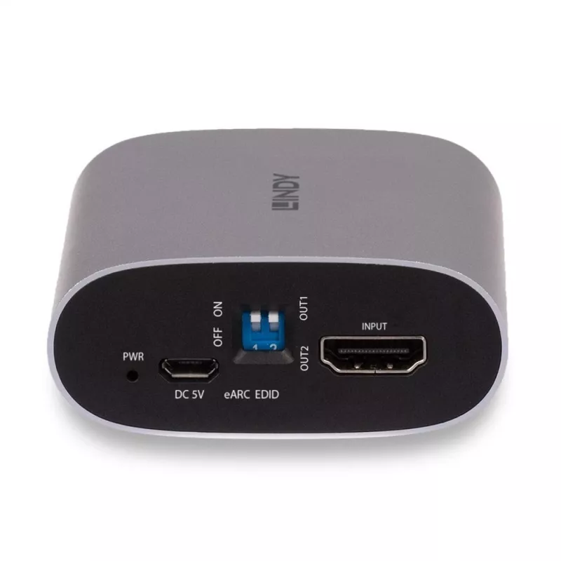 Lindy 4K60 HDMI eARC extraktor, Micro-USB B, 65 mm, 70 mm, 27 mm, 83 g, 0 - 40 °C