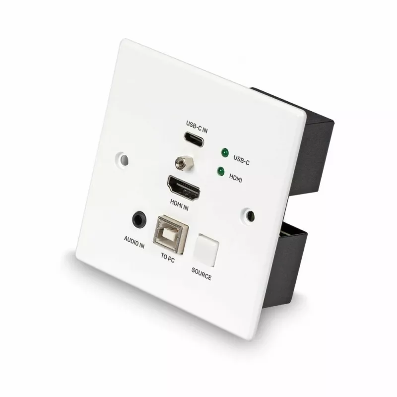 Lindy 150m Cat.6 HDMI 4K60 a Type C HDBaseT UK nástenná zásuvka KVM extender, vysielač
