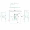 Lindy 150m Cat.6 HDMI 4K60 a Type C HDBaseT UK nástenná zásuvka KVM extender, vysielač