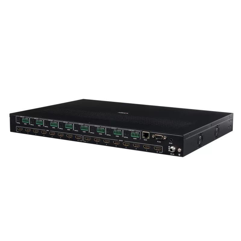 Lindy 38434 8x8 HDMI 4K60 plynulá Multi-View matica so škálovaním videosteny