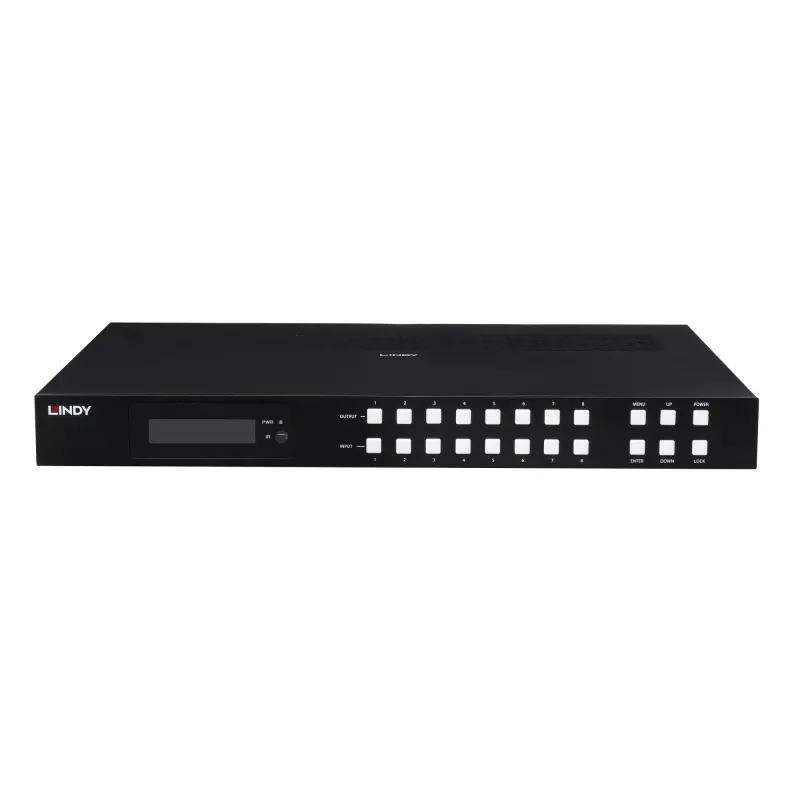 Lindy 38434 8x8 HDMI 4K60 plynulá Multi-View matica so škálovaním videosteny