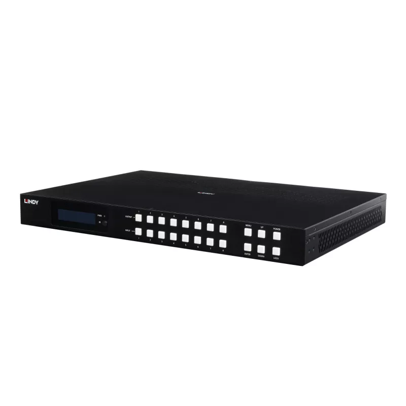 Lindy 38434 8x8 HDMI 4K60 plynulá Multi-View matica so škálovaním videosteny