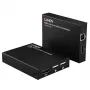 Lindy HDMI, KVM a IR over IP extender, vysielač a prijímač, káblový, 150 m, Cat5e, Cat6, čierna, kov