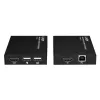 Lindy HDMI, KVM a IR over IP extender, vysielač a prijímač, káblový, 150 m, Cat5e, Cat6, čierna, kov