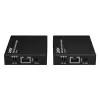 Lindy HDMI, KVM a IR over IP extender, vysielač a prijímač, káblový, 150 m, Cat5e, Cat6, čierna, kov