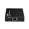 Lindy HDMI, KVM a IR over IP extender, prijímač, vysielač a prijímač, káblový, 150 m, Cat5e, Cat6, čierna, kov