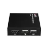 Lindy HDMI, KVM a IR over IP extender, prijímač, vysielač a prijímač, káblový, 150 m, Cat5e, Cat6, čierna, kov