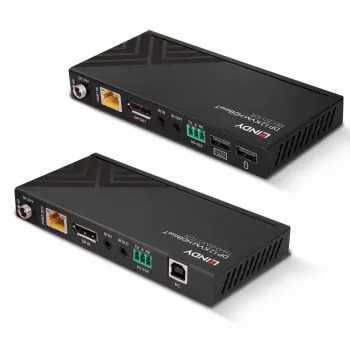 Lindy 150m Cat.6 DisplayPort 1.2, USB, IR a RS-232 HDBaseT KVM extender