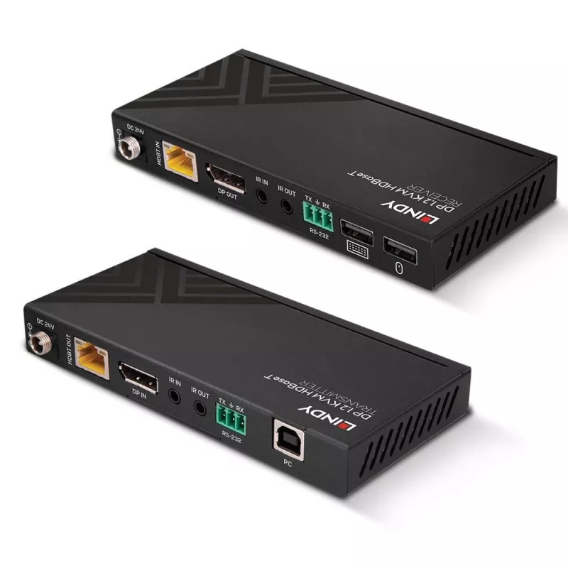 Lindy 150m Cat.6 DisplayPort 1.2, USB, IR a RS-232 HDBaseT KVM extender