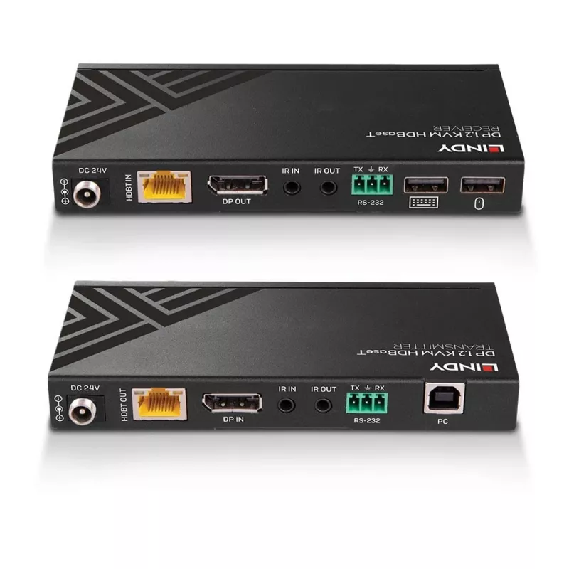 Lindy 150m Cat.6 DisplayPort 1.2, USB, IR a RS-232 HDBaseT KVM extender