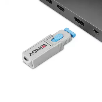 Lindy 40325 blokátor portov DisplayPort modrá akrylonitril-butadién-styrén (ABS) 10 ks