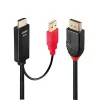 Lindy 0,5 m HDMI na DisplayPort kábel, 0,5 m, DisplayPort, HDMI + USB, konektor samec, konektor samica, zlatá