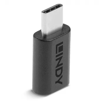 Lindy USB 3.2 Type-C na C adaptér, USB 3.2 Type-C, USB 3.2 Type-C, čierna