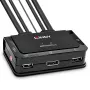 Lindy 2-portový DisplayPort 1.2, USB 2.0 a audio káblový KVM switch
