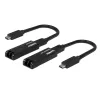 Lindy 100m optický USB 3.2 Type C extender, sieťový vysielač a prijímač, 100 m, 10000 Mbit/s, optický, USB 3.2 Gen 1 (3.1 Gen 1) Type-C, čierna