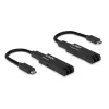 Lindy 100m optický USB 3.2 Type C extender, sieťový vysielač a prijímač, 100 m, 10000 Mbit/s, optický, USB 3.2 Gen 1 (3.1 Gen 1) Type-C, čierna
