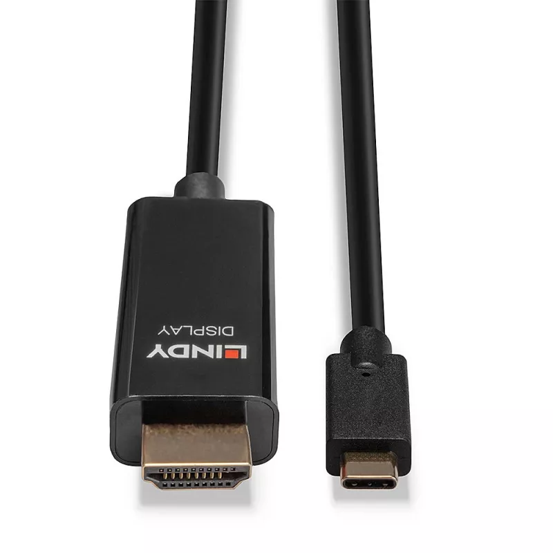 Lindy 10m USB Type C na HDMI 4K60 adaptérový kábel s HDR, 10 m, USB Type-C, HDMI Type A (Standard), konektor samec, konektor samec, rovný