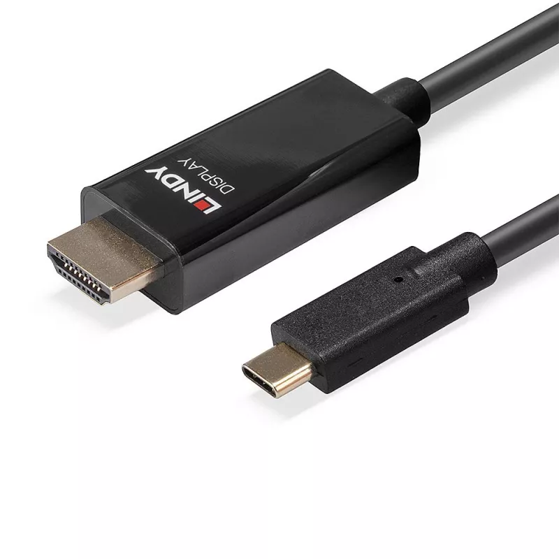 Lindy 10m USB Type C na HDMI 4K60 adaptérový kábel s HDR, 10 m, USB Type-C, HDMI Type A (Standard), konektor samec, konektor samec, rovný