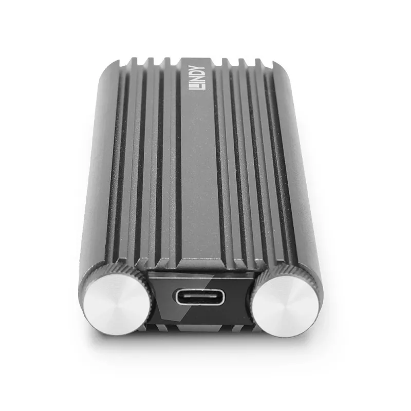 Lindy USB 3.2 Gen 2 x2 NVMe M.2 SSD puzdro, SSD puzdro, M.2, PCI Express, 20 Gbit/s, USB port, strieborná