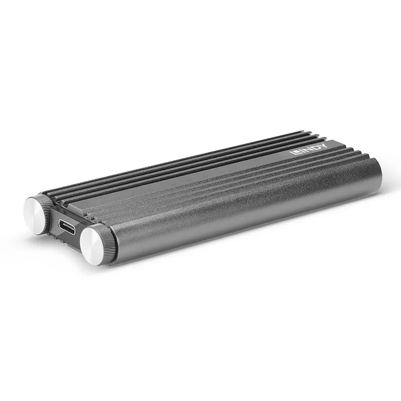 Lindy USB 3.2 Gen 2 x2 NVMe M.2 SSD puzdro, SSD puzdro, M.2, PCI Express, 20 Gbit/s, USB port, strieborná