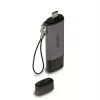 Lindy USB 3.2 Type-C a A čítačka SD/microSD kariet, MiniSD, SD, čierna, sivá, 5000 Mbit/s, USB 3.2 Gen 1 (3.1 Gen 1) Type-A/Type-C, 78,5 mm, 22,5 mm