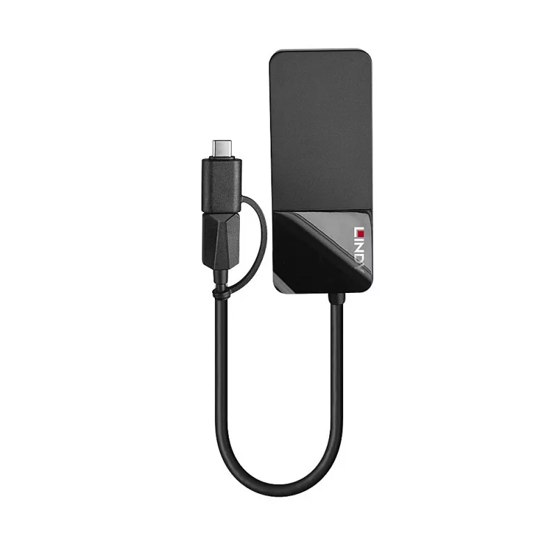 Lindy 43354 dokovacia stanica pre notebook/USB port replikátor USB 3.2 Gen 1 (3.1 Gen 1) Type-A + Type-C čierna