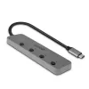 Lindy 4 port USB 3.2 typ C hub s vypínačmi
