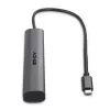 Lindy 43385 rozhranie hub USB Type-C 10000 Mbit/s sivý