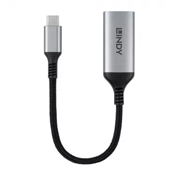 Lindy 43428 video kábel adaptér 0,15 m USB Type-C HDMI sivá