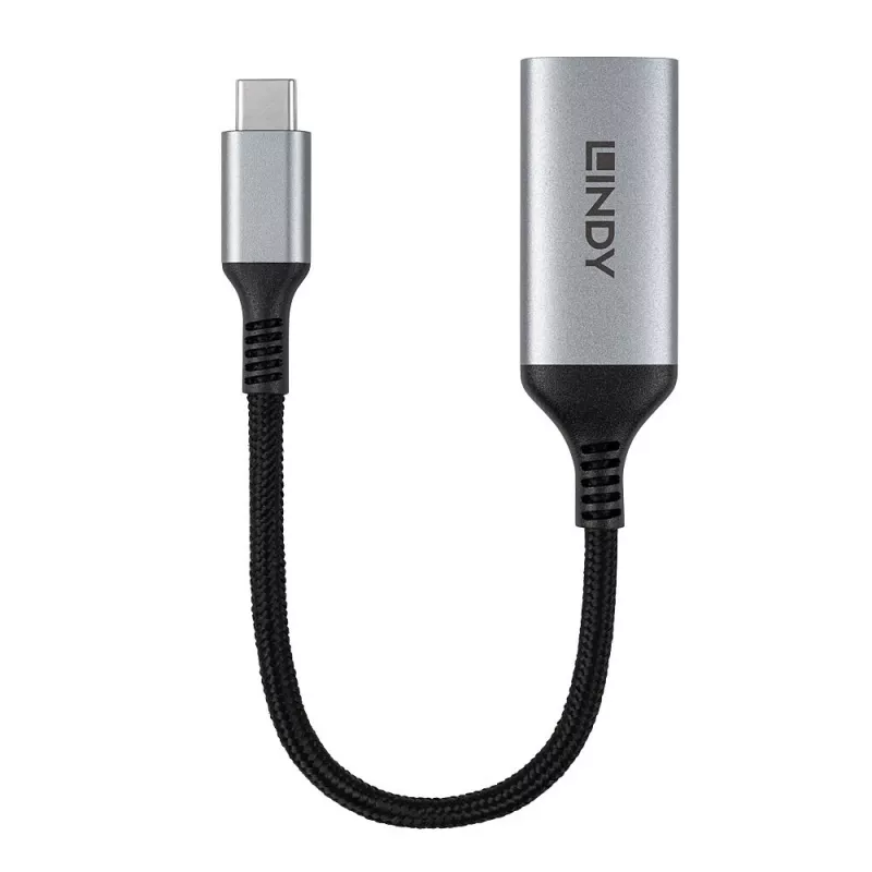 Lindy 43428 video kábel adaptér 0,15 m USB Type-C HDMI sivý