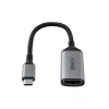 Lindy 43428 video kábel adaptér 0,15 m USB Type-C HDMI sivý