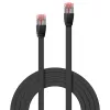 Lindy 1m Cat.6 U/FTP plochý kábel, čierny, 1 m, Cat6, U/FTP (STP), RJ-45, RJ-45, čierny