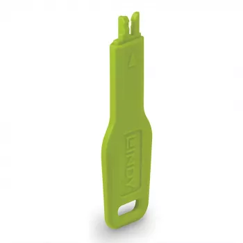 Lindy RJ45 Port Blocker kľúč, zelený, kľúč k port blockeru, RJ-45, zelený, akrylonitril-butadién-styrén (ABS), poly vrecko, CE, RoHS, REACH, California Proposition 65