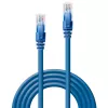 Lindy 10m Cat.6 U/UTP patch kábel, modrý, 10 m, Cat6, U/UTP (UTP), RJ-45, RJ-45, modrý