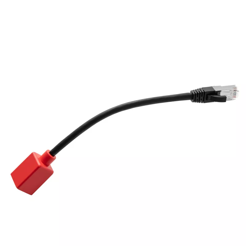 Lindy 0,2m RJ-45 Cat.6A Break-Away adaptér, 0,2 m, Cat6a, RJ-45, RJ-45, čierny, červený
