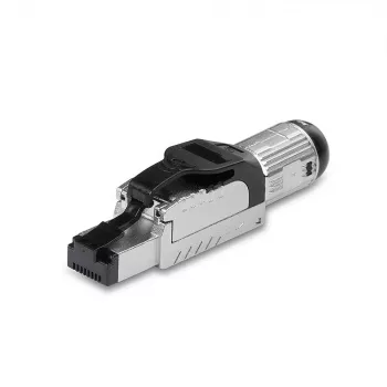 Lindy RJ-45 Cat.6/6A bez nástroja poľný montážny konektor, RJ45, čierna, strieborná, kov, CE, REACH, RoHS, UKCA, 240 g, 133 mm