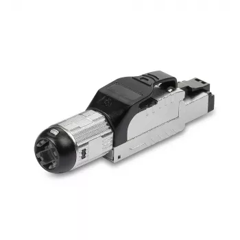 Lindy RJ-45 Cat.6/6A bez nástroja poľný montážny konektor, RJ45, čierna, strieborná, kov, CE, REACH, RoHS, UKCA, 240 g, 133 mm
