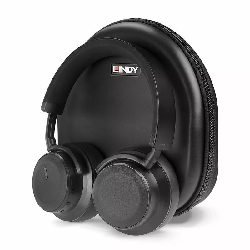 Lindy LH900XW Headset bezdrôtový a káblový s hlavovým mostom hovory/hudba USB Type-C Bluetooth čierny
